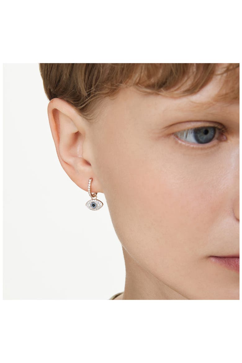 Symbolica Drop Hoop Earrings, Alternate, color, ROSE GOLD/ MULTI