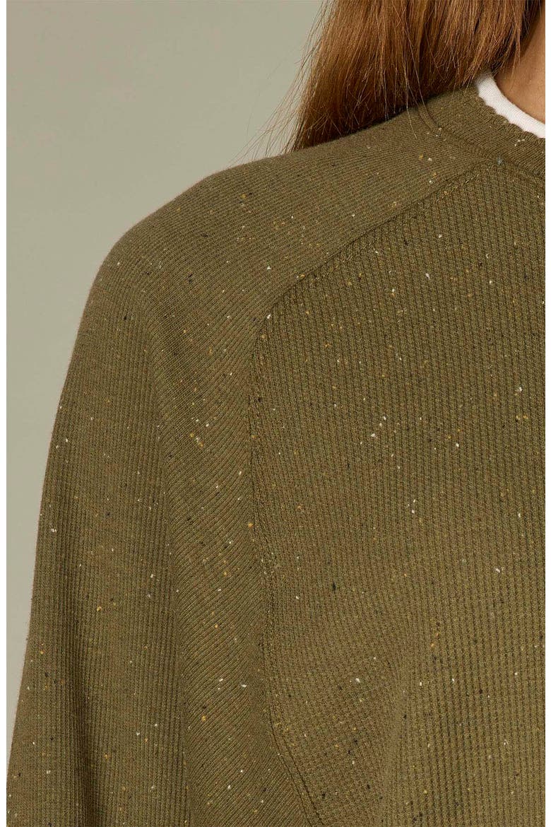 Raglan Sleeve Rib Top, Alternate, color, FOREST MOSS
