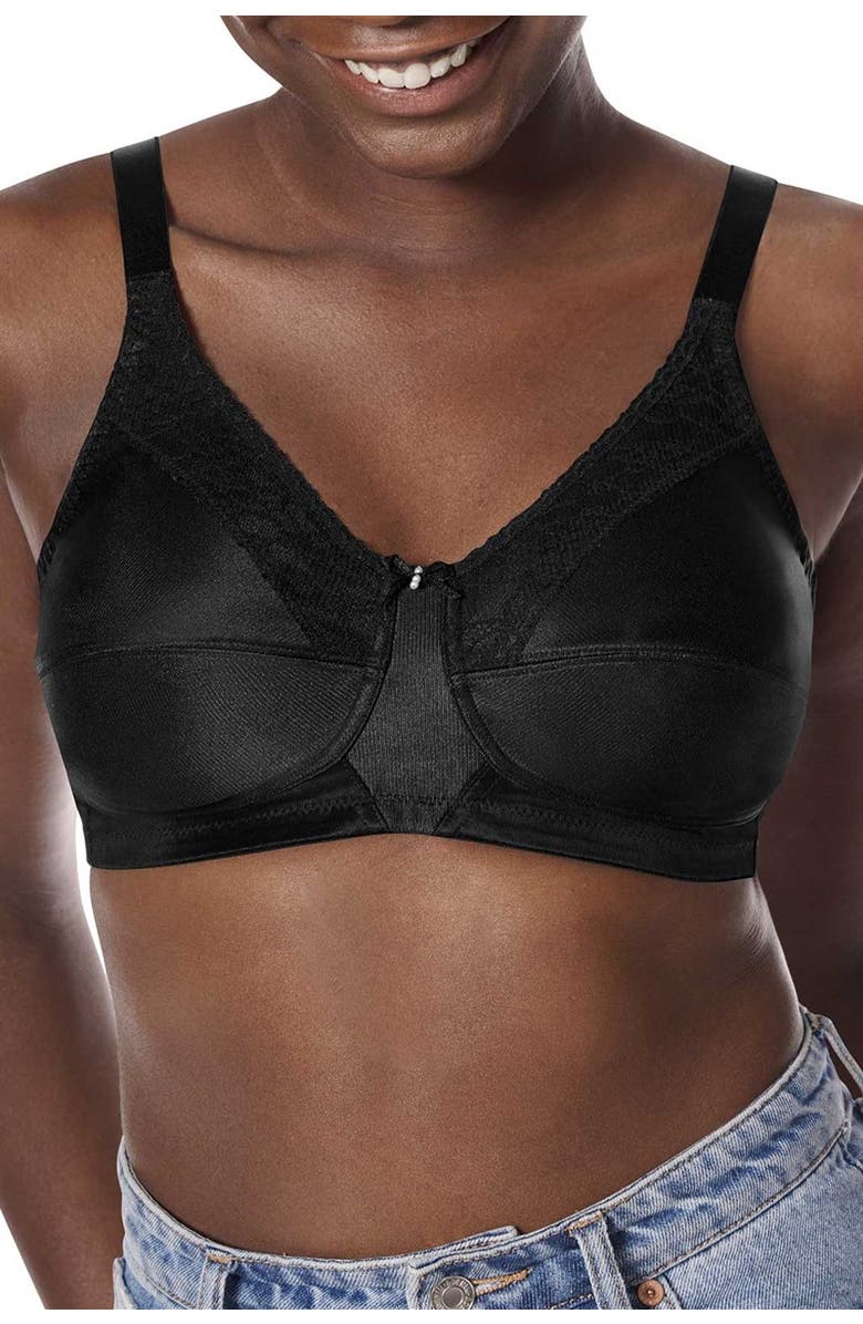 Amoena Nancy Wire-Free Bra, Main, color, Black