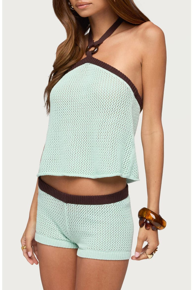 Loli Ring Halter Top, Alternate, color, AQUA