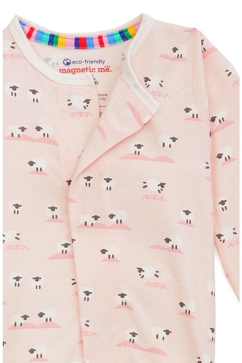 Baa Baa Fitted One-Piece Pajamas, Alternate, color, PINK
