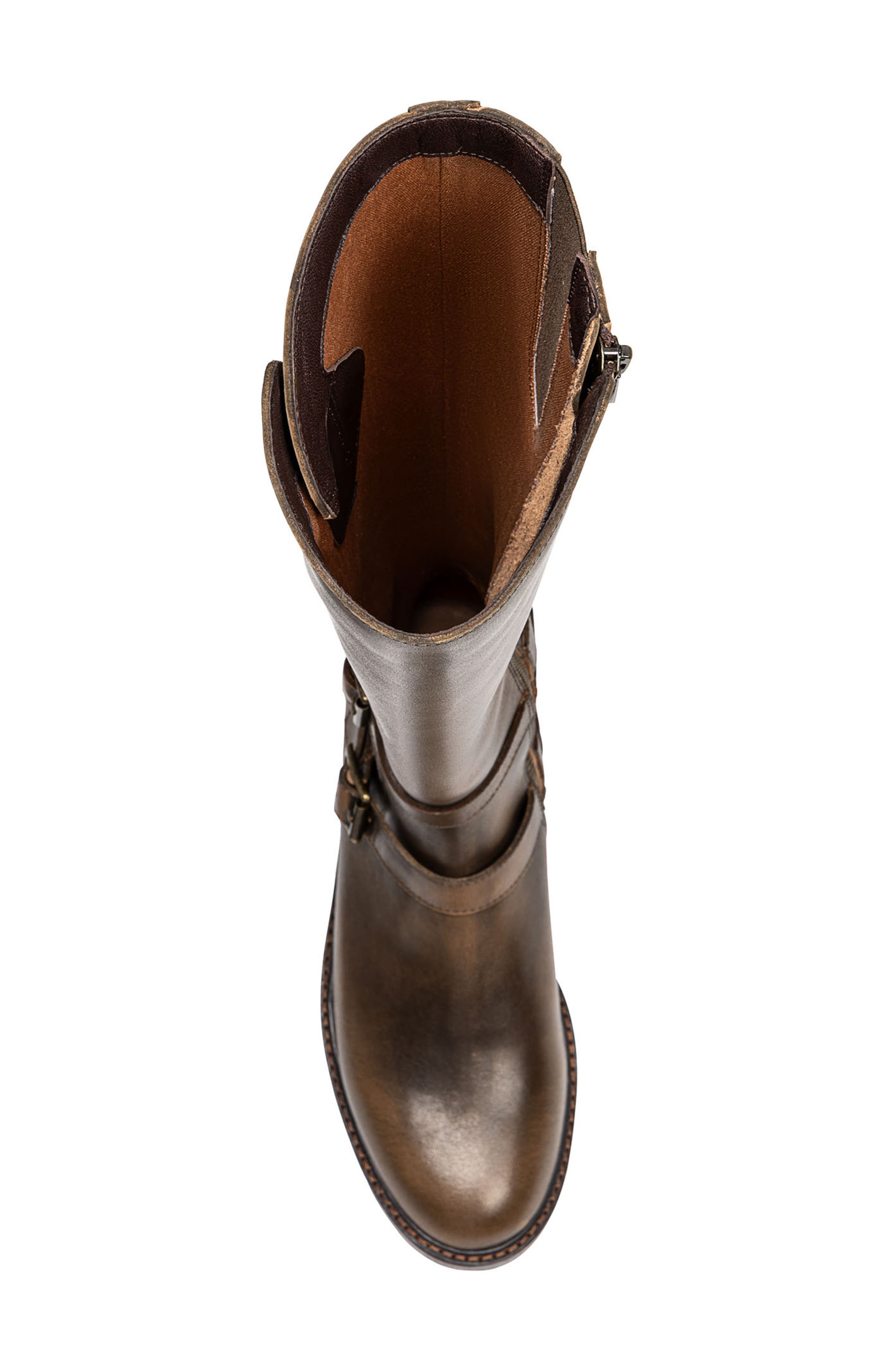 Donald Pliner Carlota Knee High Moto Boot, Alternate, color, Dark Brown