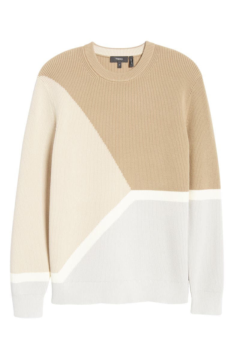 Theory Gregg Colorblock Crewneck Sweater, Alternate, color,