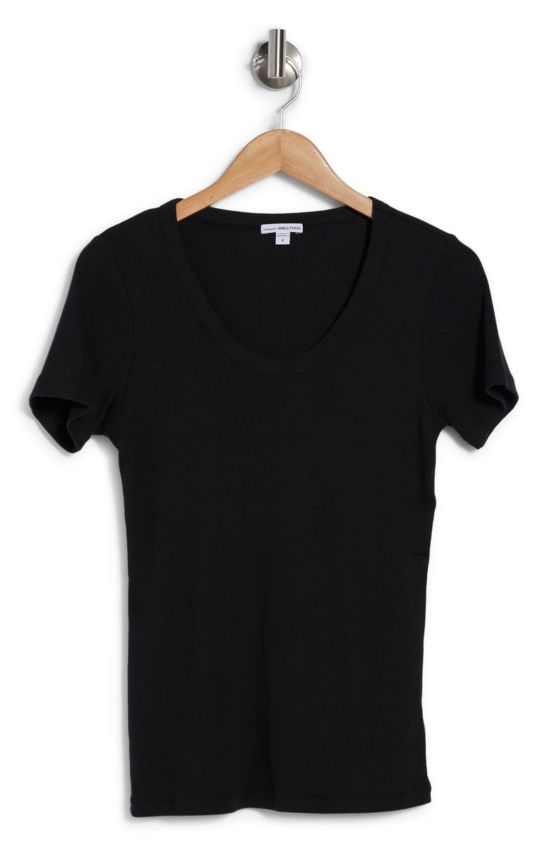 James Perse U-Neck Short Sleeve Tee, Alternate, color,