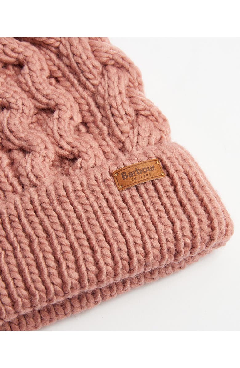 Barbour Penshaw Faux Fur Pom Beanie, Alternate, color, 