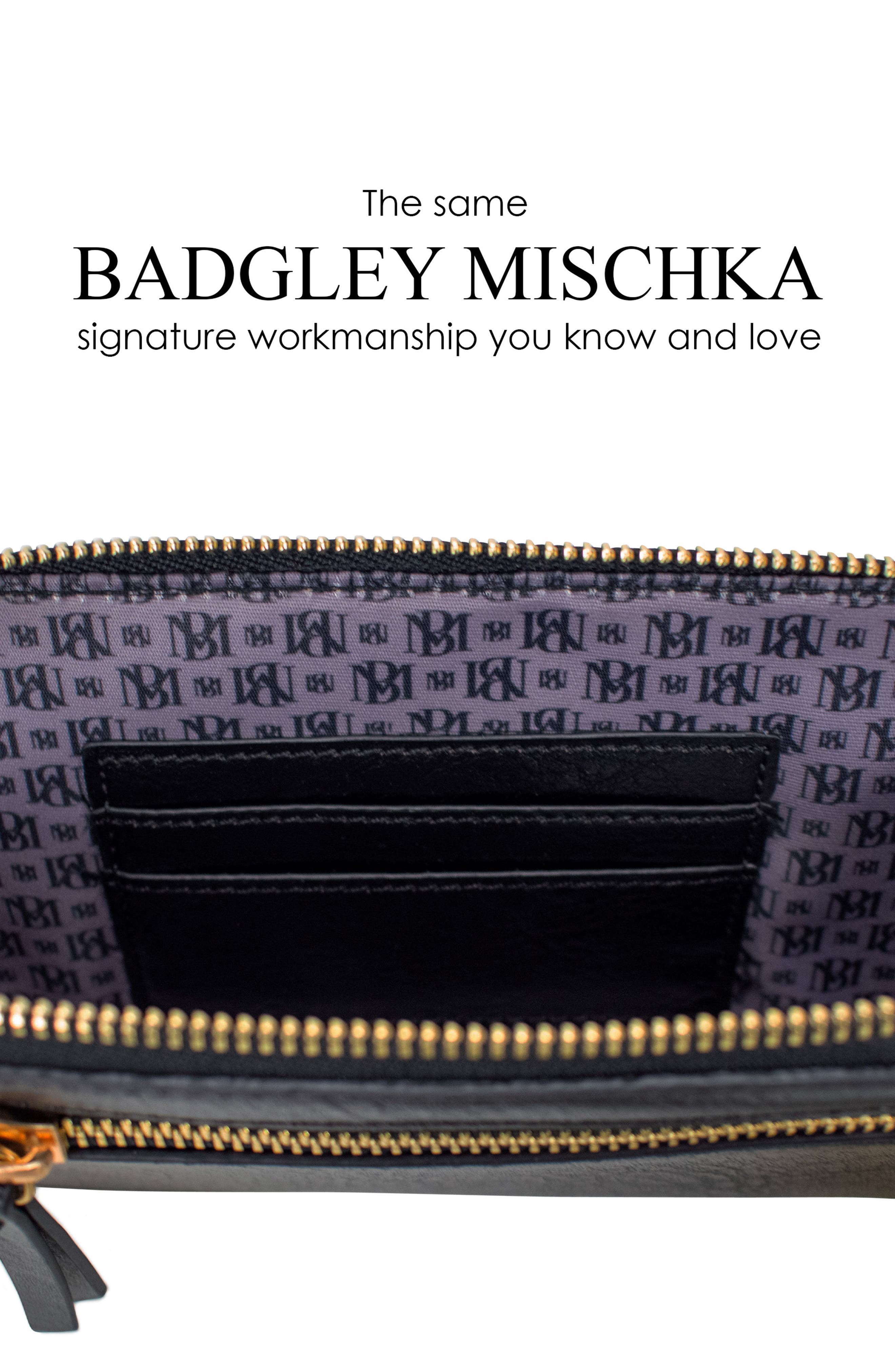 BADGLEY MISCHKA Madalyn Vegan Leather Pouch Belt Bag, Alternate, color, Black