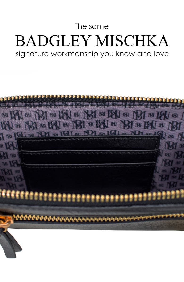 BADGLEY MISCHKA Madalyn Vegan Leather Pouch Belt Bag, Alternate, color, Black