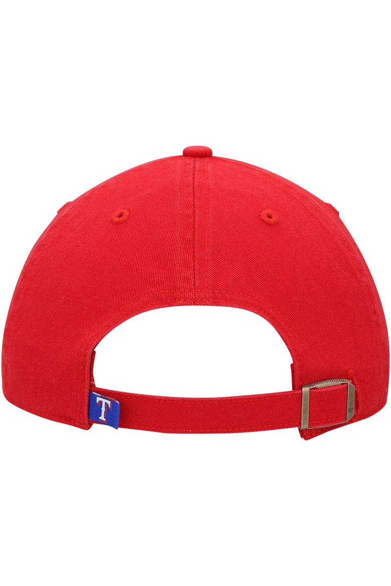 Men's '47 Red Texas Rangers Clean Up Adjustable Hat, Alternate, color, Red