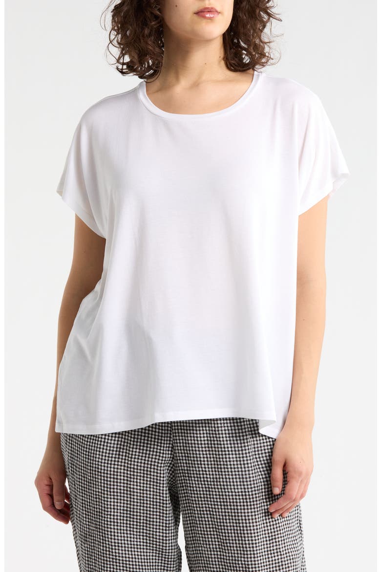 Boxy Crewneck Top, Main, color, WHITE