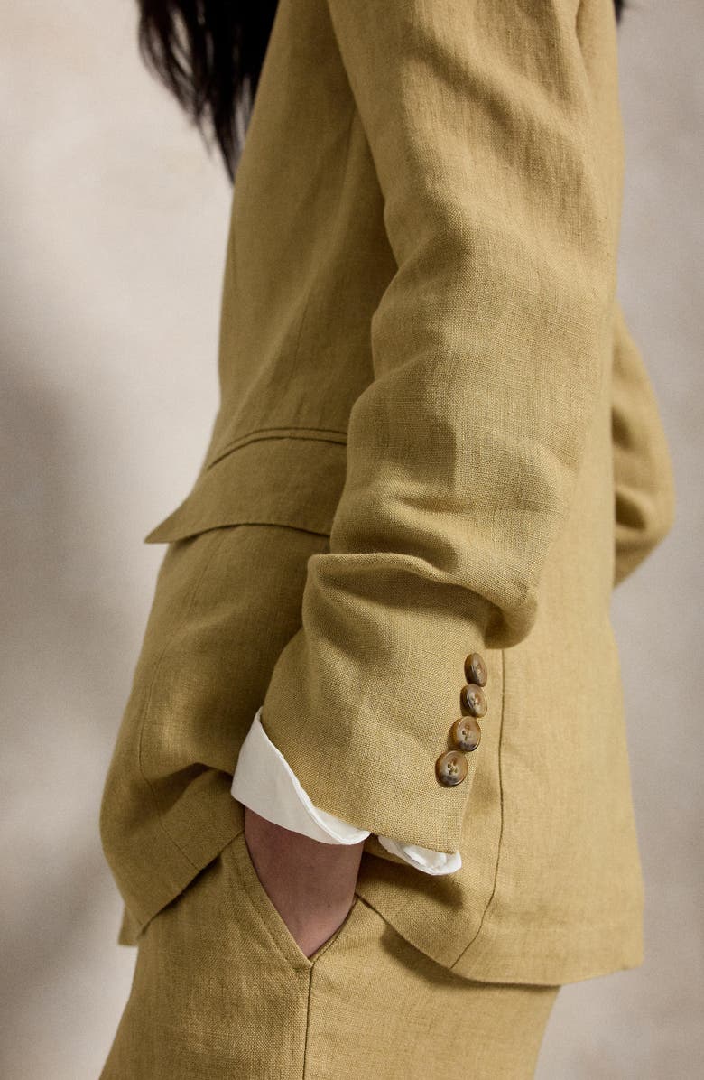 Polo Ralph Lauren Délavé Linen Blazer, Alternate, color, Classic Camel