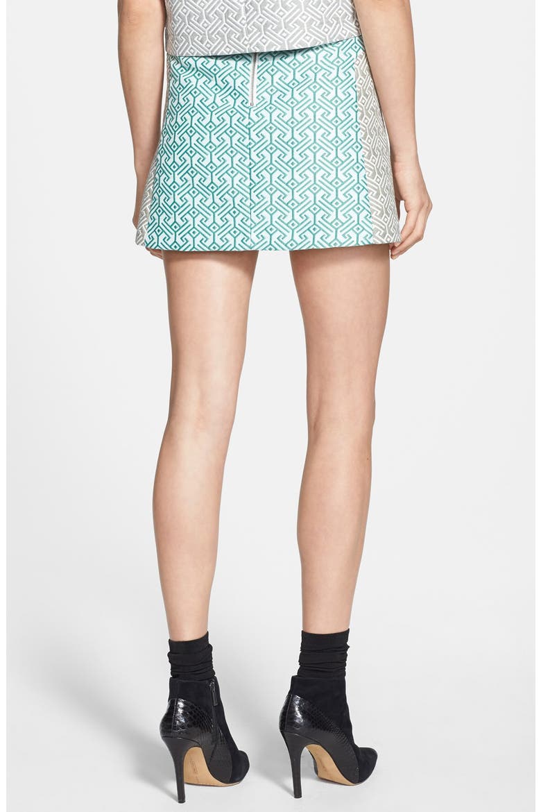 Colorblock Jacquard Skirt (Nordstrom Exclusive), Alternate, color, MINT