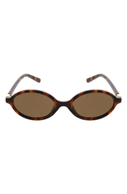 53mm Slim Oval Sunglasses