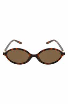 53mm Slim Oval Sunglasses