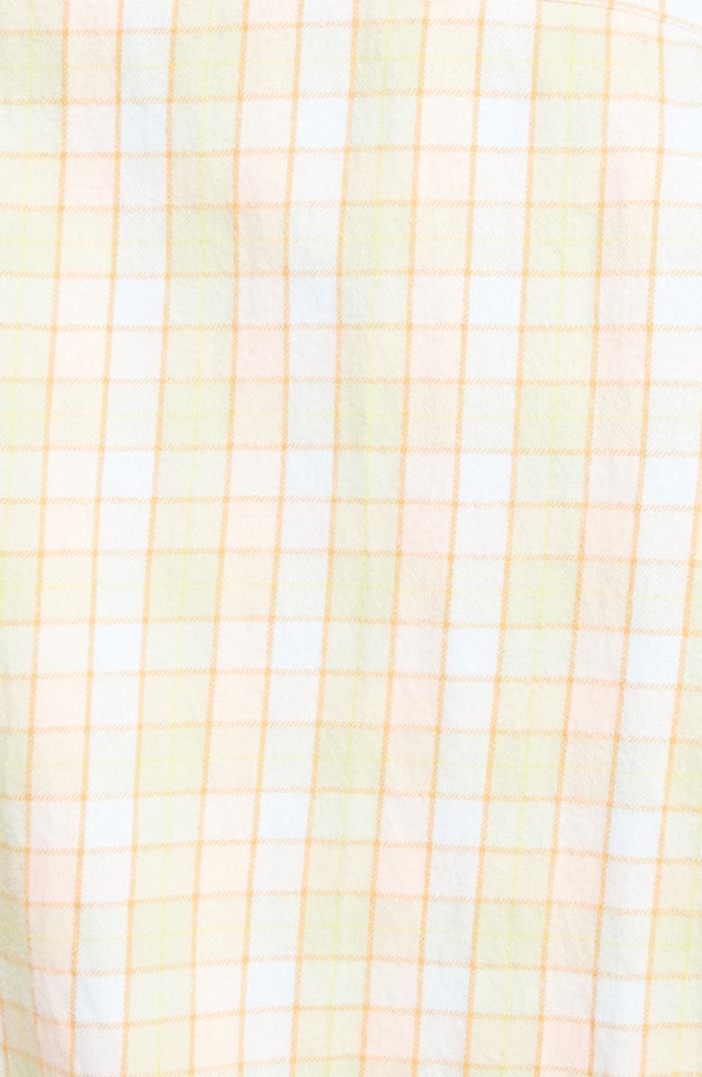 Acne Studios Face Patch Check Organic Cotton Flannel Button-Up Shirt, Alternate, color, 