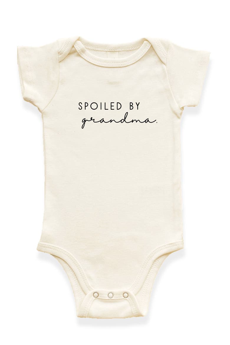 Spoiled By Grandpa Organic Baby Bodysuit, Main, color, Natural