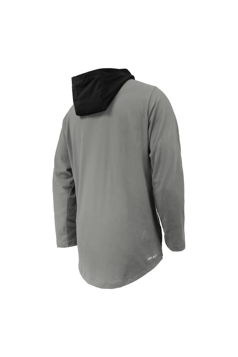 Youth Nike Gray Iowa Hawkeyes Sideline Performance Long Sleeve Hoodie T-Shirt, Alternate, color, Gray