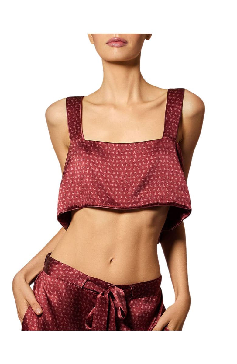 Kiki de Montparnasse Silk Lounge Moi Et Toi Bandeau, Main, color, Brick Dust / Rose Fauvee