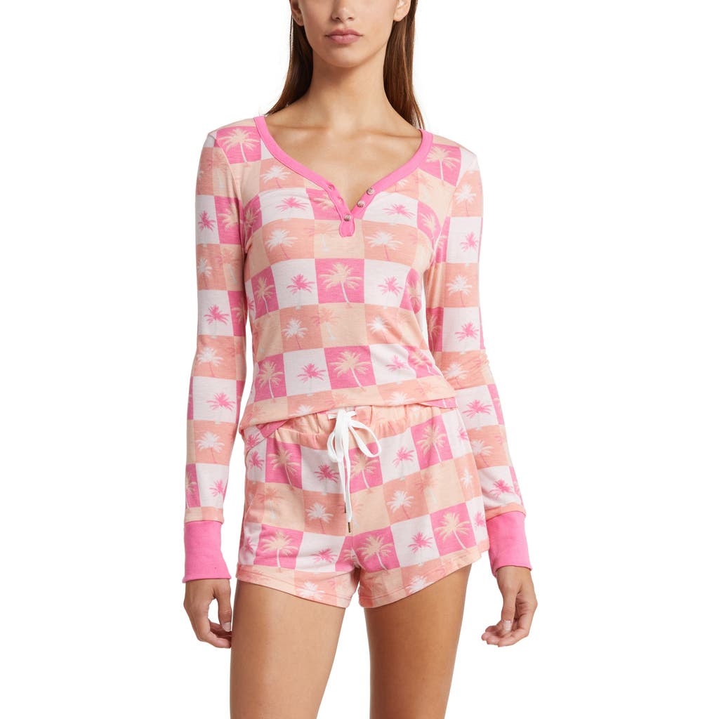 Honeydew Knit Long Sleeve Short Pajamas