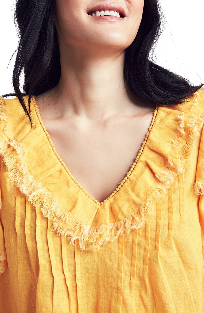 Faherty Brand Yosepha Ruffle Top, Alternate, color, 