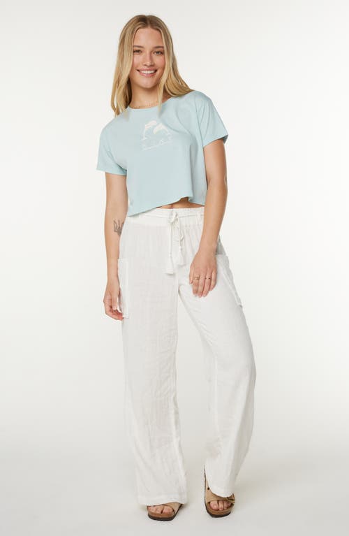 Roxy Sunset Dreams Graphic Baby Tee In Blue