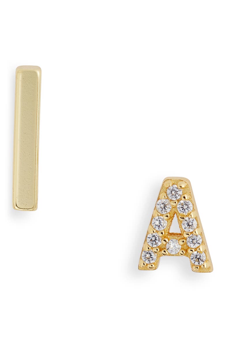 Mismatched Stud Earrings, Main, color, GOLD - A