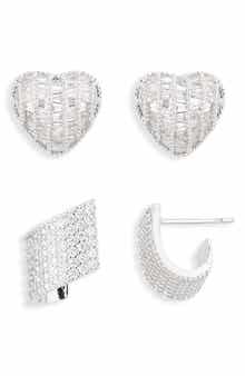 Cara Set of 2 Pavé Crystal Stud Earrings