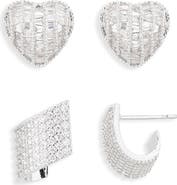Cara Set of 2 Pavé Crystal Stud Earrings