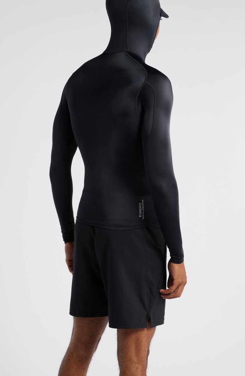 Florence Long Sleeve Hooded Rashguard, Alternate, color, Black