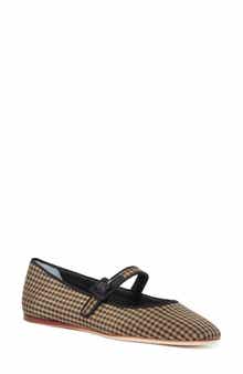 Loeffler Randall Ginger Woven Raffia Mary Jane Flat