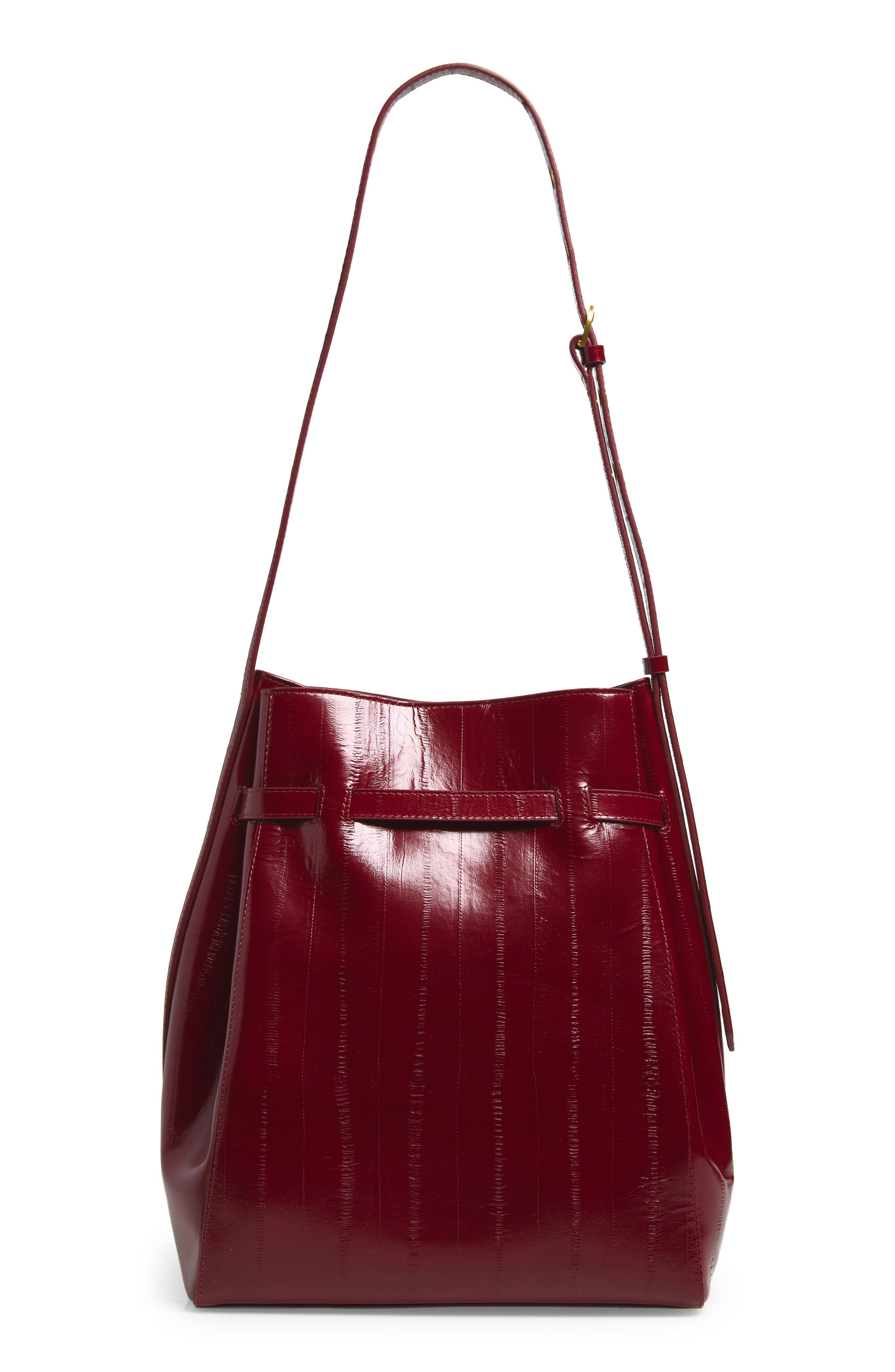 Beatrice Bucket Tote, Alternate, color, OXBLOOD EEL