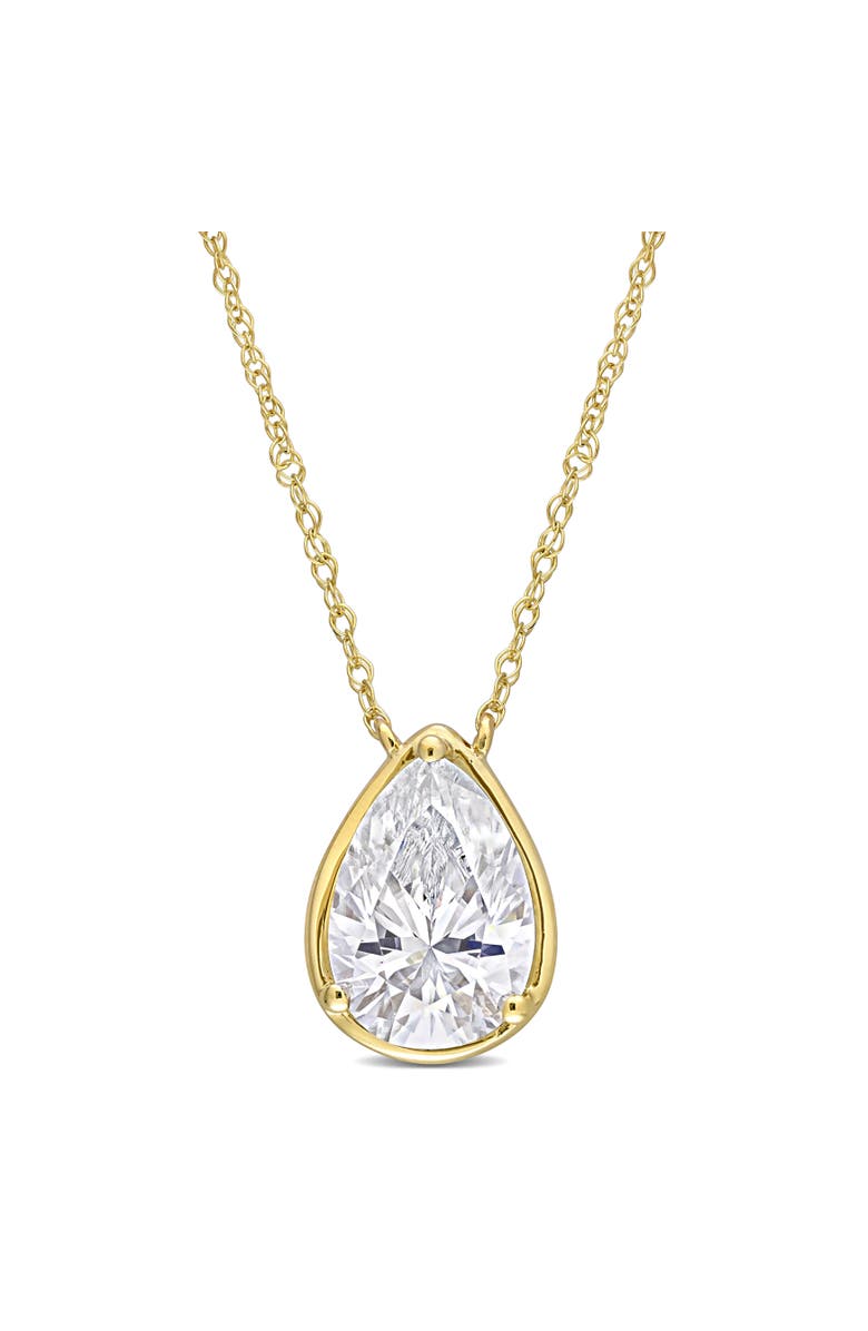 Julianna B. Moissanite Teardrop Pendant Necklace 10k, Main, color, 