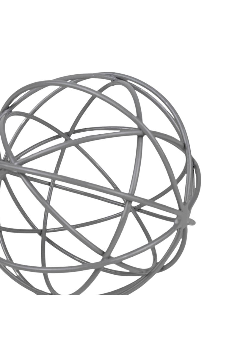 Foreside Home and Garden Gray Metal Orb Decorative Ball, Alternate, color, Gray