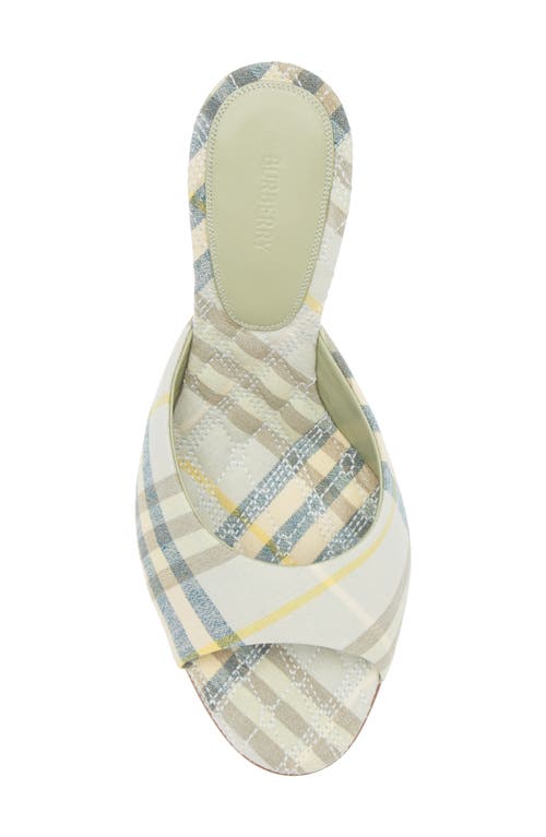 Burberry Mews Check Slide Sandal In Breeze Ip Check