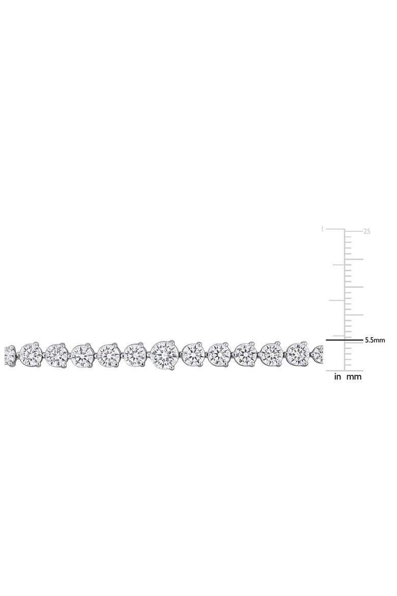 Graduated Lab Created White Sapphire Tennis Bracelet, Alternate, color, WHITE