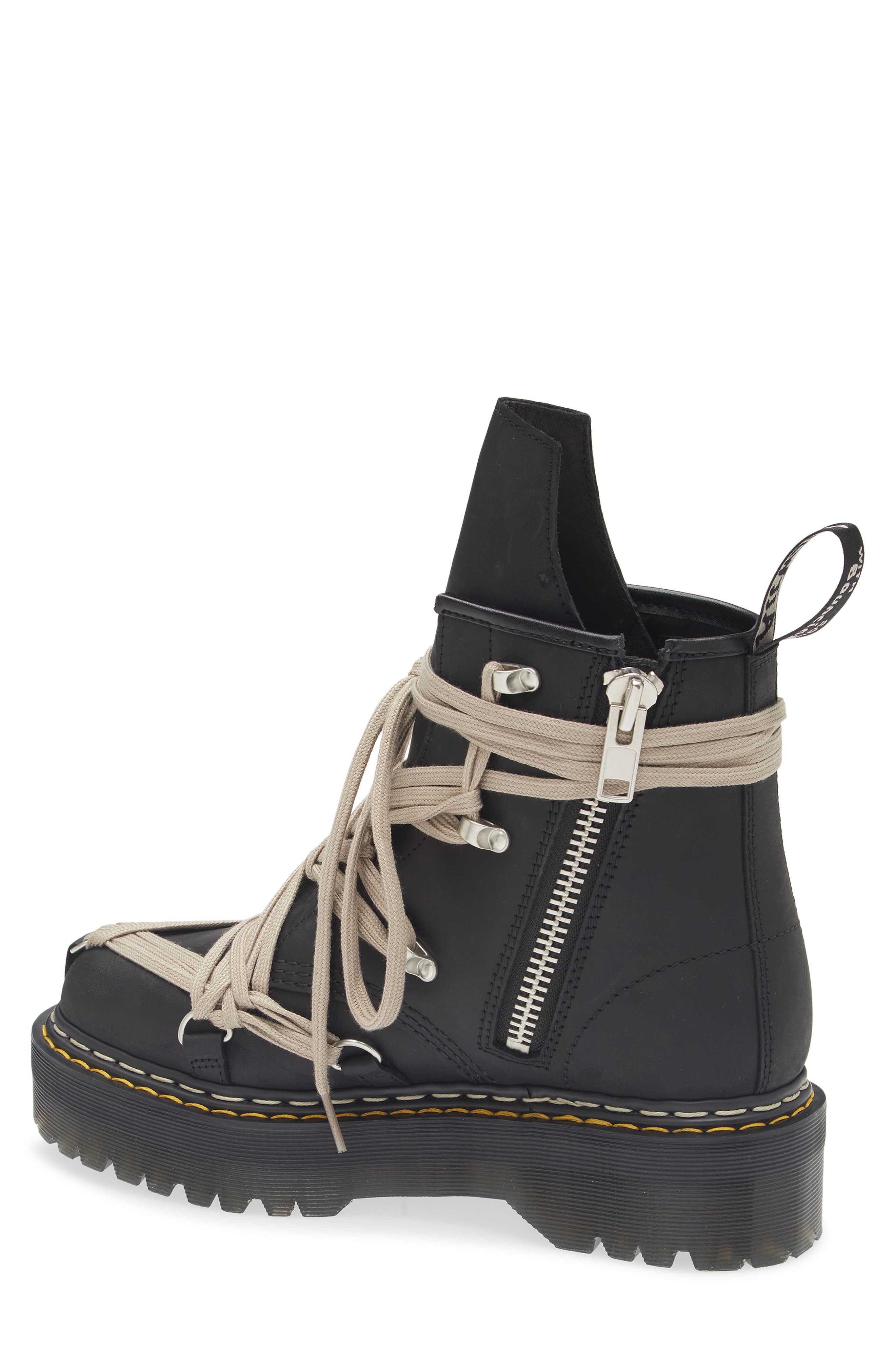 靴 Rick Owens Dr.Martens 1460 Quad Megalace RICK OWENS + Dr Martens 1460 Quad Sole Megalace Leather Lace-Up