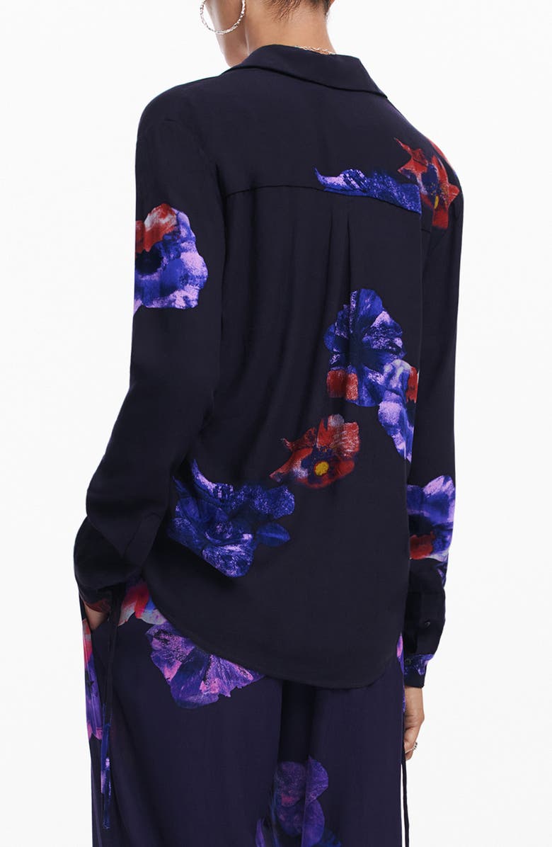 Desigual Ocasa Floral Button-Up Shirt, Alternate, color,