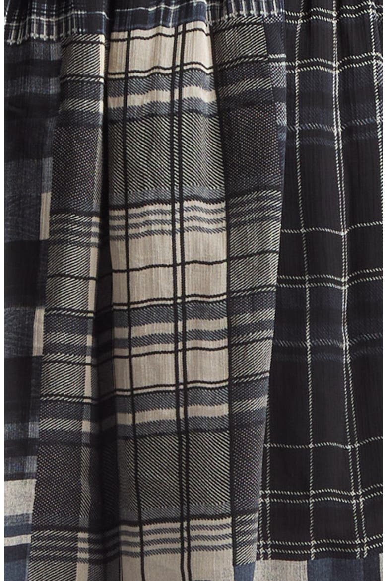 Leah Mock Neck Minidress, Alternate, color, BLACK PLAID