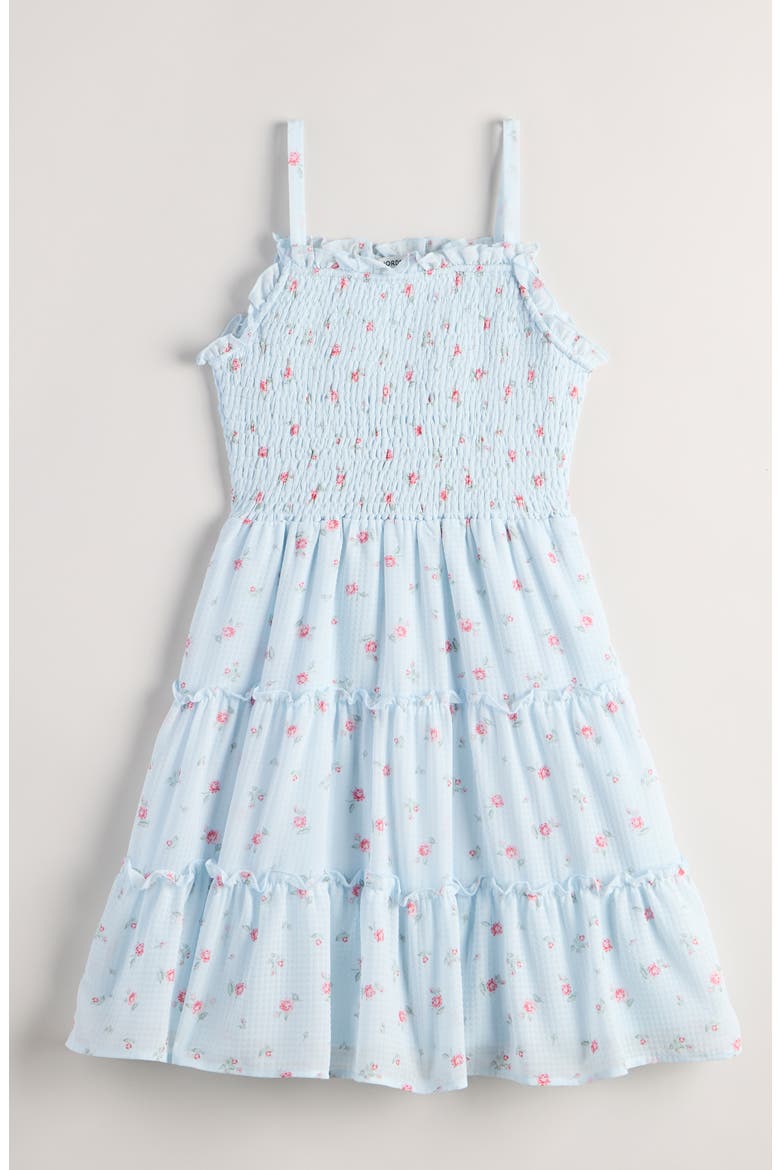 Kids' Floral Sundress, Main, color, BLUE FADE ROSEBUDS