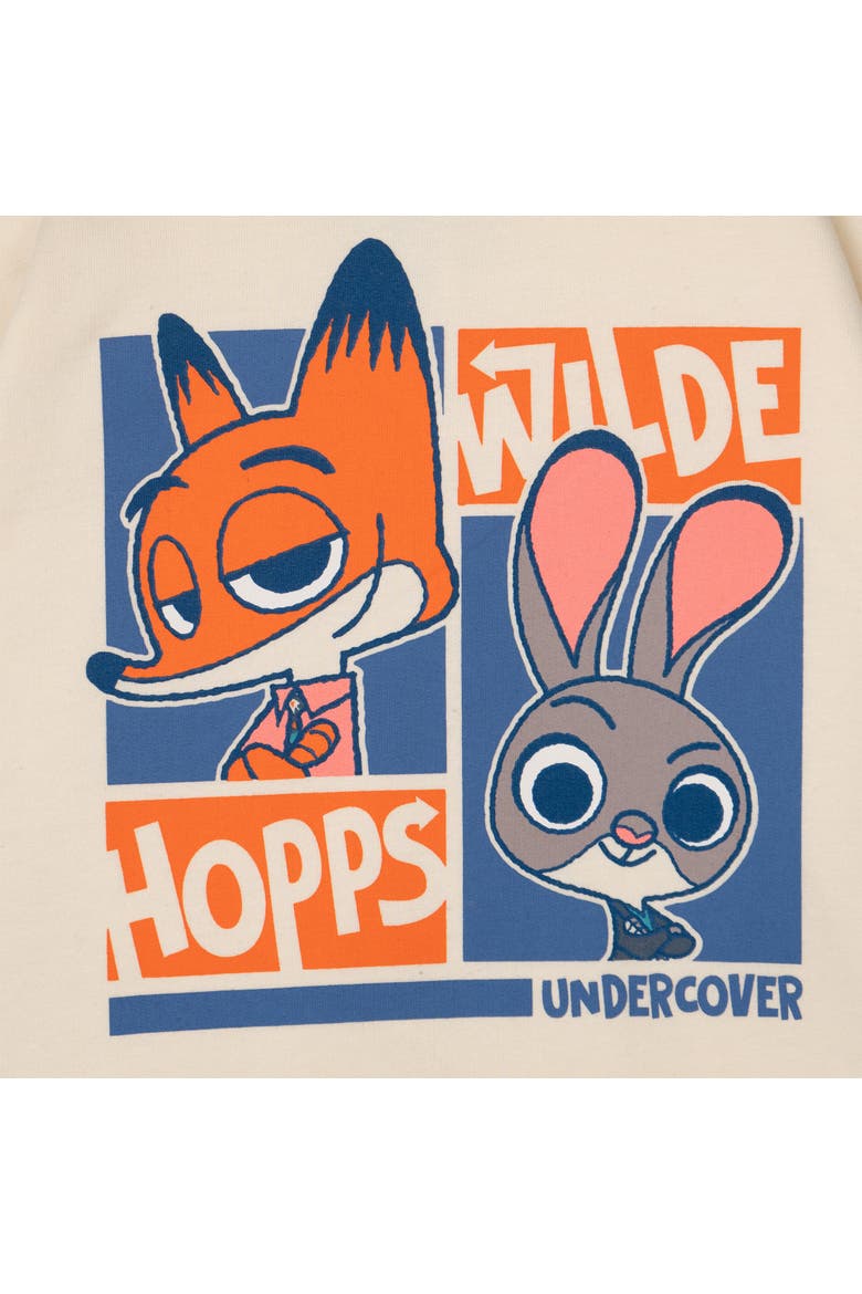 Zootopia Fleece Sweatshirt and Pants Set, Alternate, color, Zootopia Cream Blue