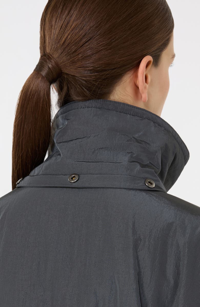 MM by Max Mara Amaca Hooded Nylon Jacket, Alternate, color, Dark Grey