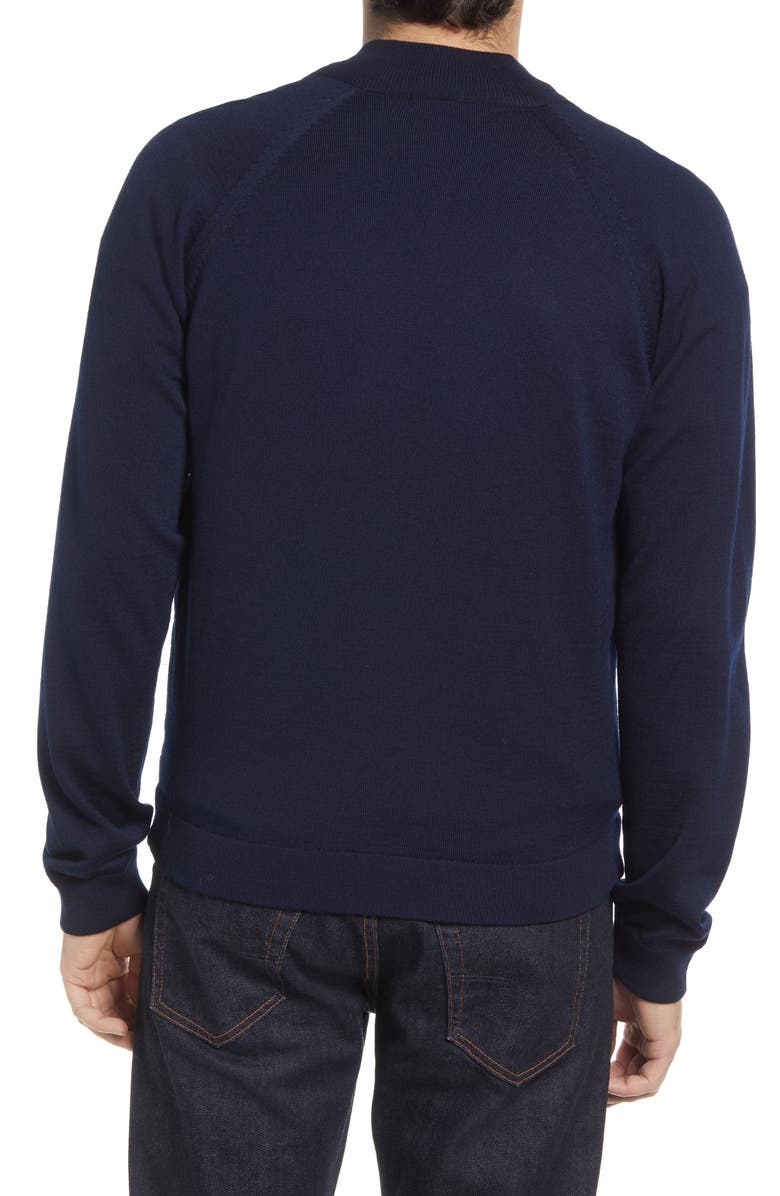 Robert Barakett Lantana Mix Media Quilted Wool Blend Jacket, Alternate, color, Navy