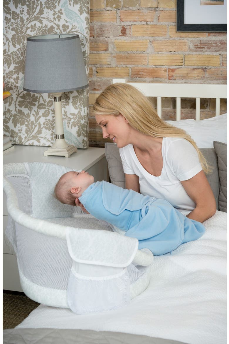 HALO® Innovations 'Bassinest' Bedside Swivel Sleeper, Alternate, color, SILVER DAMASK
