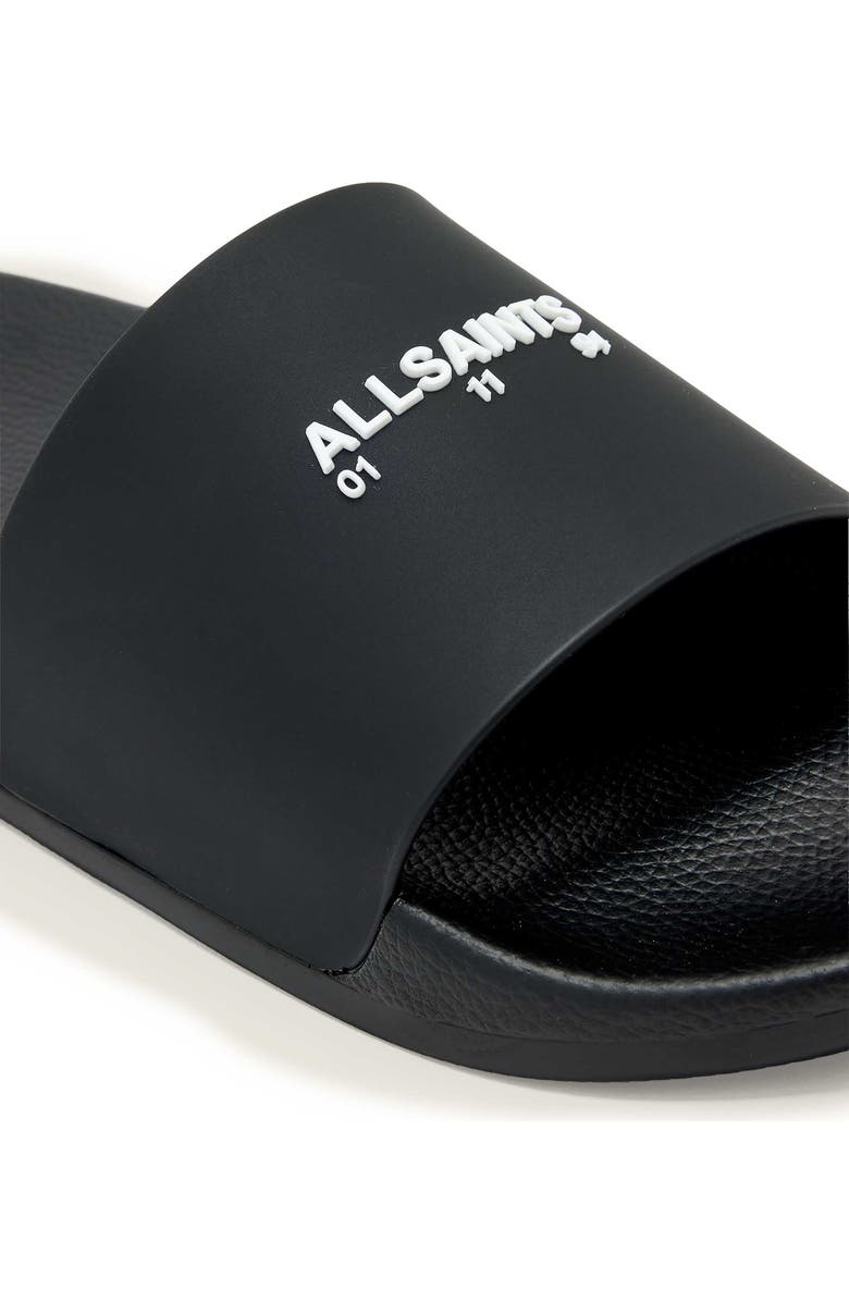 AllSaints Date Slide Sandal, Alternate, color, Black