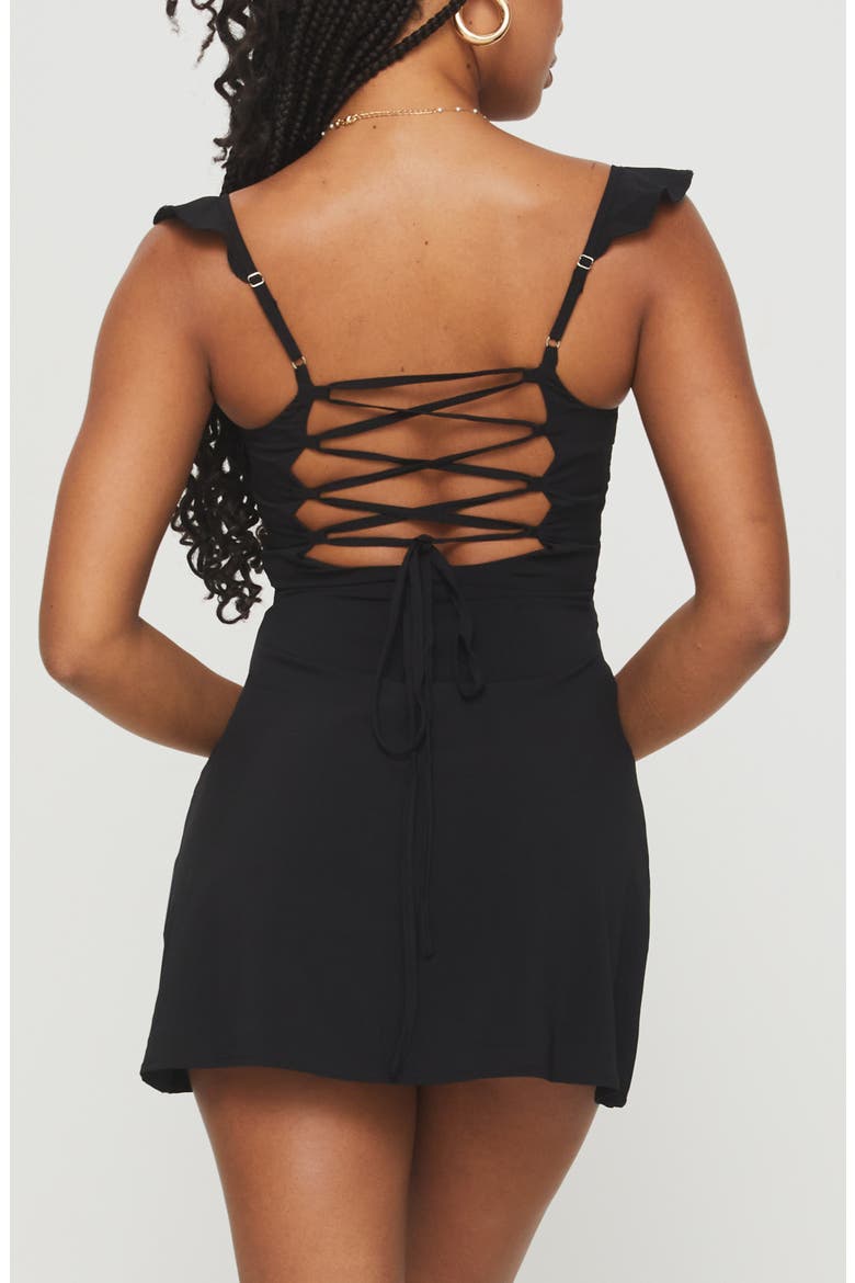 Landon Strappy Minidress, Alternate, color, BLACK