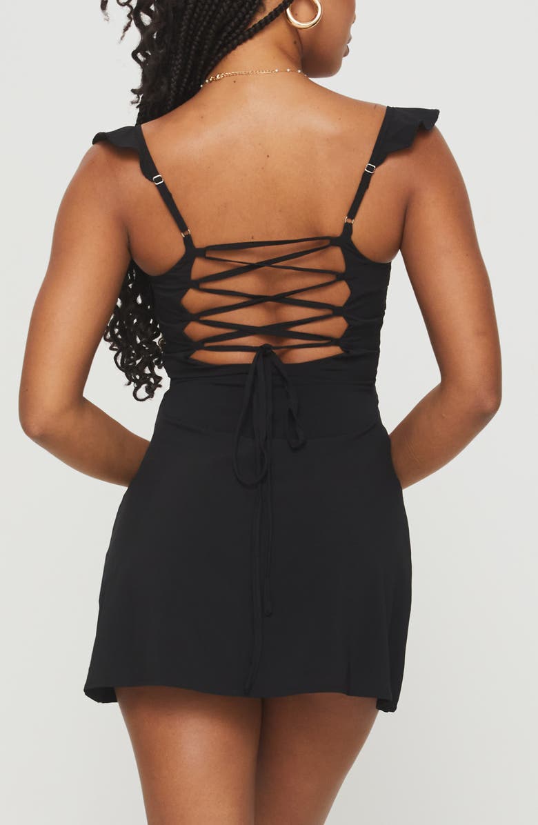 Princess Polly Landon Strappy Minidress, Alternate, color, Black