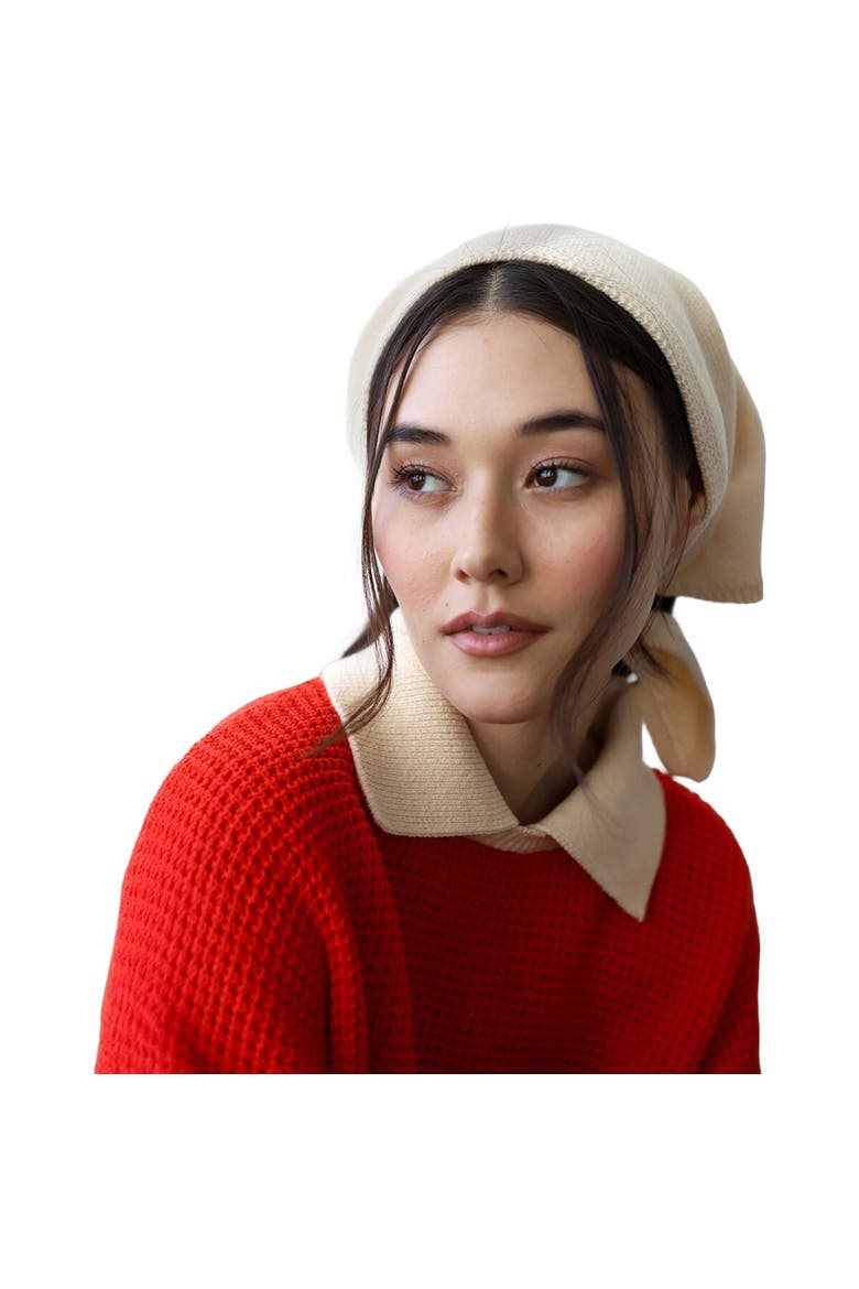 Hankerchief Head Scarf, Main, color, Creme