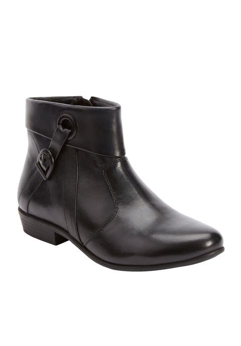 The Terri Leather Bootie (Wide Widths Available)