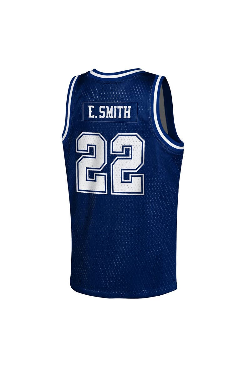 Youth Mitchell & Ness Emmitt Smith Navy Dallas Cowboys Retired Player NFL Basketball Fashion Jersey, Alternate, color, Navy
