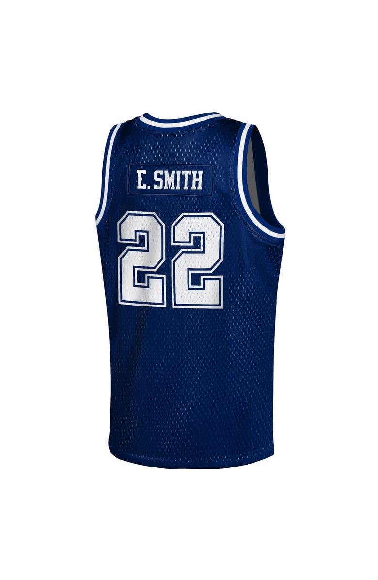 Mitchell & Ness Youth Mitchell & Ness Emmitt Smith Navy Dallas Cowboys Retired Player NFL Basketball Fashion Jersey, Alternate, color, Navy