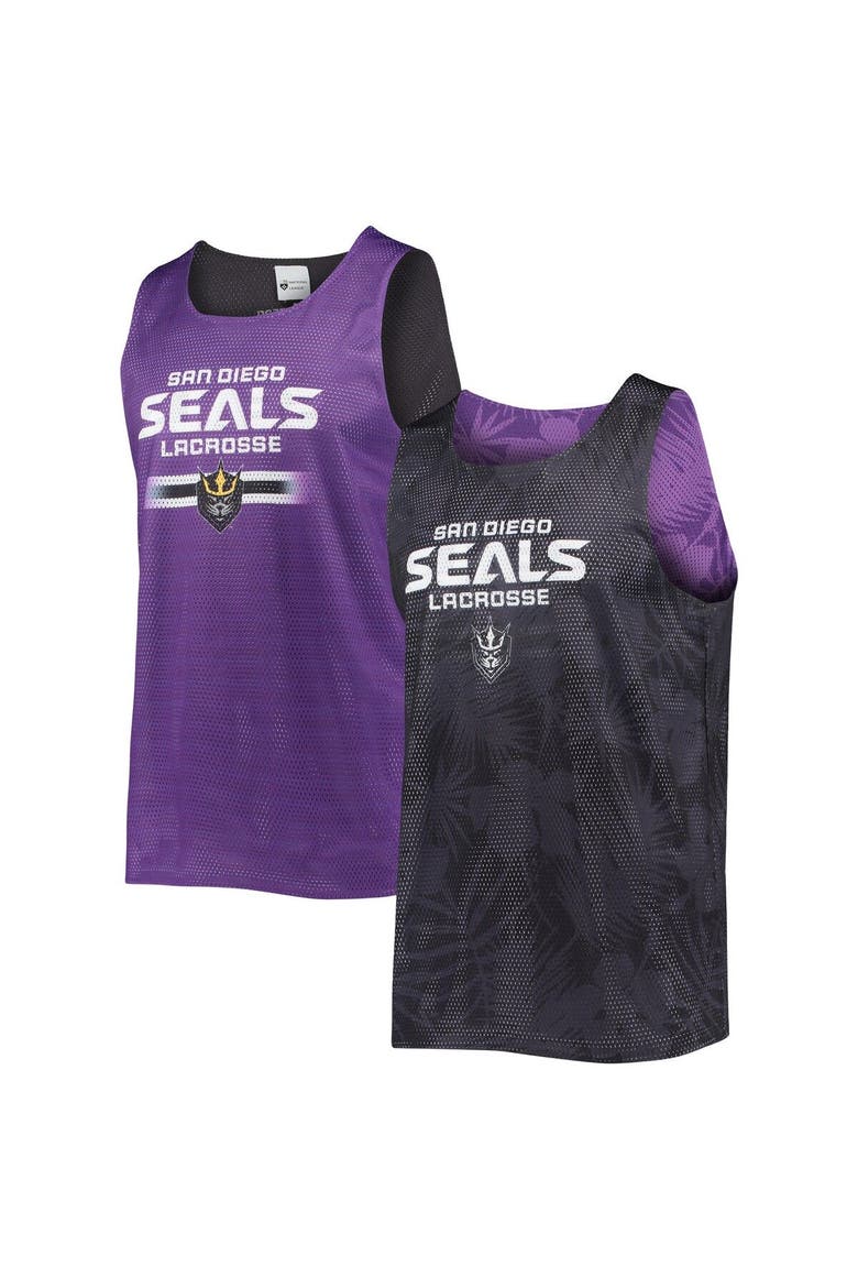 Men's FOCO Purple/Black San Diego Seals Reversible Mesh Tank Top, Main, color, Purple